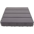thumbnail image 4 of Masteelf  4 Pcs Assembled Floor Outdoor Rugs Interlocking Deck Tile Grey, 4 of 8