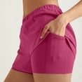 thumbnail image 5 of jiaxiM Athletic Shorts for Women High Waist Workout Shorts Side Pleated Breathable Quick Drying Running Shorts with Pockets, 5 of 7