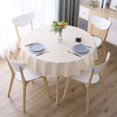 thumbnail image 2 of FFIY Heavy Duty Vinyl Tablecloth, Waterproof and Oil-Proof Solid Color Wipeable Table Cloth, Washable Table Cover for Indoor and Outdoor Use(60" Round,Beige), 2 of 7