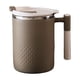 thumbnail image 2 of Taza de café aislada de acero inoxidable 450ML | Taza de viaje térmica de doble capa con tapa y asa | A prueba de fugas, duradero, color beige caqui | Vasos para el hogar y la oficina al aire libre, 2 of 7