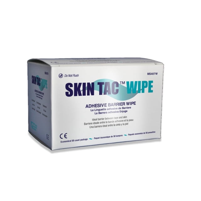 Torbot IM074407W314832 Group Inc Skin Tac"H" Adhesive Barrier Prep Wipe, Liquid Form, Latex-Free, Hypo-allergenic (Box of 50 Each), 1 Pack