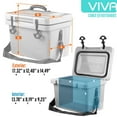 thumbnail image 4 of Cubix Outdoors Viva 14 QT On-The-Go Portable Insulated Hard Cooler - Fits 18 Cans - Azure Blue, 4 of 9