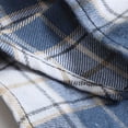 thumbnail image 7 of TKKCS Mens Long Sleeve Plaid Button Down Shirts- Midweight Casual Turn Down Collar Layering Flannel Jacket Shirt Light Blue Size 2XL, 7 of 7