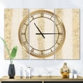 thumbnail image 2 of Designart 'Gold Glam Stipes Pattern Horloge Murale Multipanel Traditionnelle, 2 of 4