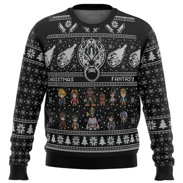 Classic Men's Final Fantasy Sweaters, 8 Ugly Christmas Sweaters, Santa Claus Sweaters, 3d Sweaters And Tops, Autumn And Winter C