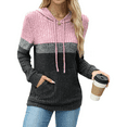 thumbnail image 2 of Qaspx Lightweight Womens Hoodies Color Block Hooded Sweatshirts Long Sleeve Shirts Tops, 2 of 7