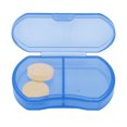 thumbnail image 2 of Ofertas Únicas 1 Pc Estuche para Pastillas 2 Compartimentos Caja de Pastillas Mini Portátil Clara Azul, 2 of 6