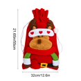 thumbnail image 3 of Large Red Christmas Gift Bag with Santa Print, 50cm Polyester Bag for Clothing, Toys, and Big Present Wrapping, 3 of 6