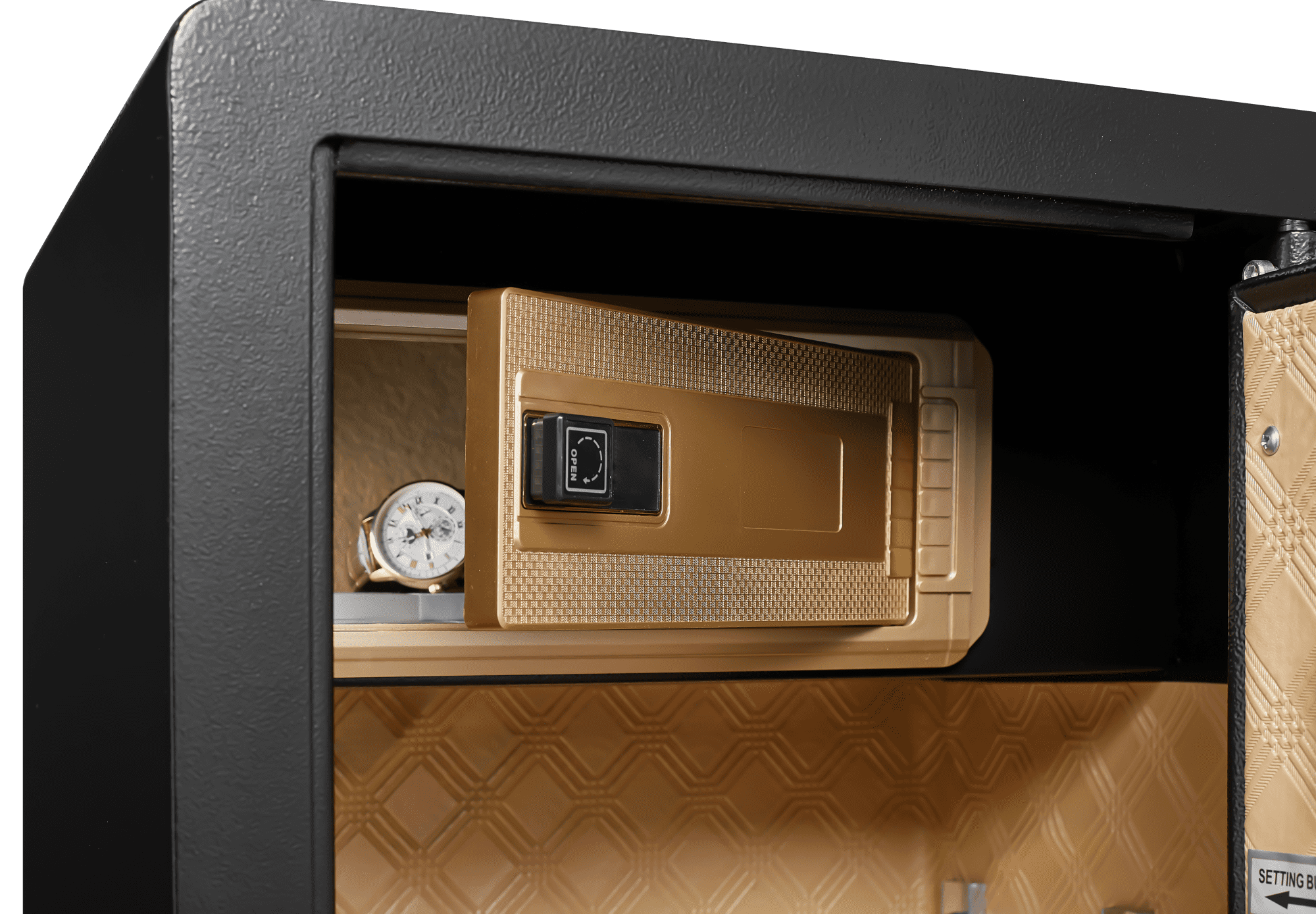 Home Safes Security Electronic Steel Home Safe, Anti-Theft Digital Security Lock Box with Smart Alert System, Removable Shelf, Mute Function, Personal Document Safes for Money Jewelry,Waterproof Safe