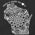 thumbnail image 2 of Home Is Where The Heart Is - Wisconsin T-Shirt | White Tee Gift, 2 of 5