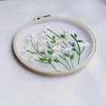 thumbnail image 3 of DIY Chinese Style Embroidery Starter Kit with Pattern  Cross Stitch Kit Including Clear Organza Stamped Embroidery Fabric with Pattern Embroidery Frame Color Threads  Needle(White Flowers, 3 of 8