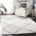 thumbnail image 3 of Parma Lyssa Geometric Shag Area Rug by Chateau Lyon, Cream/Grey, 5'3" x 7'6", 3 of 9