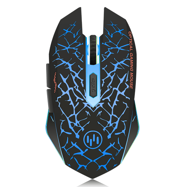 TENMOS Wireless Gaming Mouse Rechargeable Silent Colorful LED Optical Computer Mice with USB