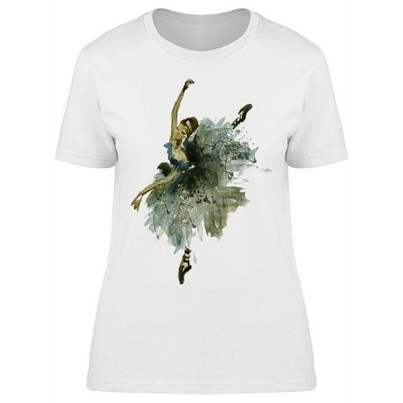 Watercolor Ballerina T-Shirt Women -Image by Shutterstock, Female Small