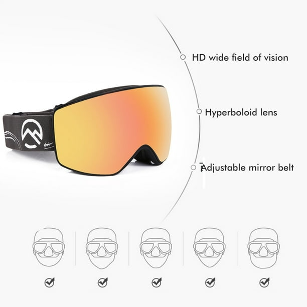 Ski Goggles for Adults Double-layer Anti-fog and Windproof