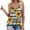 Black, variant on Summer Tank Tops for Women Casual V-Neck Top Sunflower Printed Blouse Spaghetti Strap Camisole Top