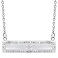 thumbnail image 1 of Collar de barra de diamantes de imitación y nácar de acero inoxidable para mujer HMY Jewelry Inc. 700-315-N, 1 of 1