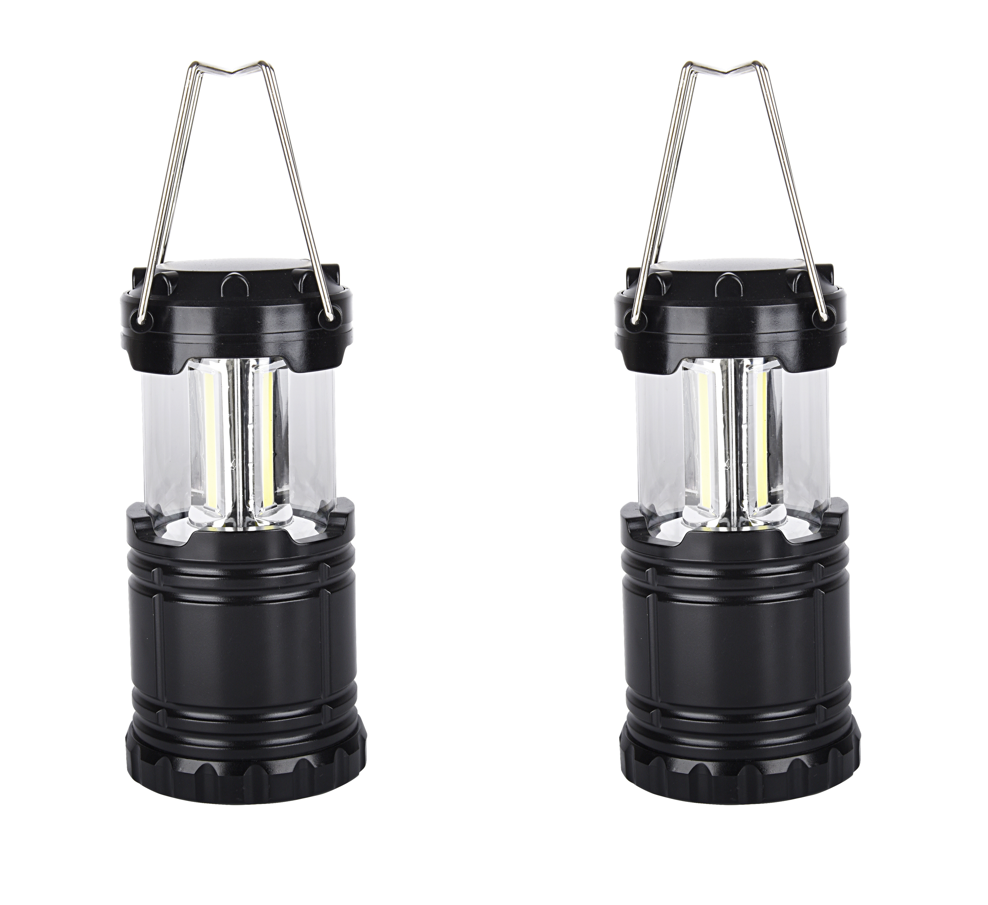 Lightahead 2 Pack Portable Outdoor LED Camping Lantern, Black