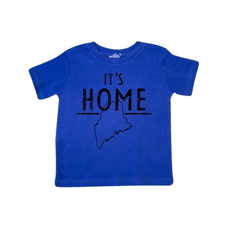 

Inktastic It s Home- Maine State Outline Distressed Text Gift Toddler Boy or Toddler Girl T-Shirt