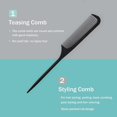 thumbnail image 4 of Carbon Fiber Hair Combs Set, General Styling Grooming Comb, Anti Static Heat Resistant Hairdressing Comb 6 pack, Rat Tail Comb, Pintail comb Parting c, 4 of 4