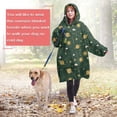thumbnail image 4 of Wearable Oversized Blanket,Green Sun Moon Star Planet Cloud Pattern Wearable Blanket Hoodie for Adults,Cozy Hooded Blankets with Super Pockets,Super Warm Fuzzy Pullover for Women & Men, 4 of 6