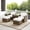 Weathered Brown, variant on Crosley Furniture Bradenton 5Pc Outdoor Armchair Set - Sunbrella