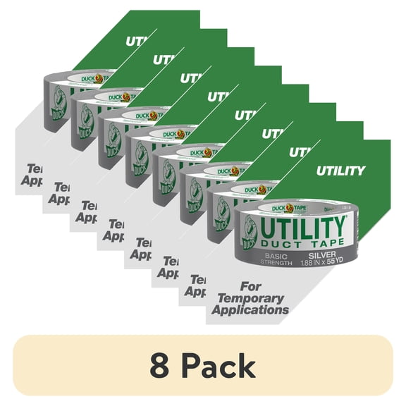 (8 pack) Utility Duck Tape Brand Duct Tape 1.88 in. x 55 yd., Silver