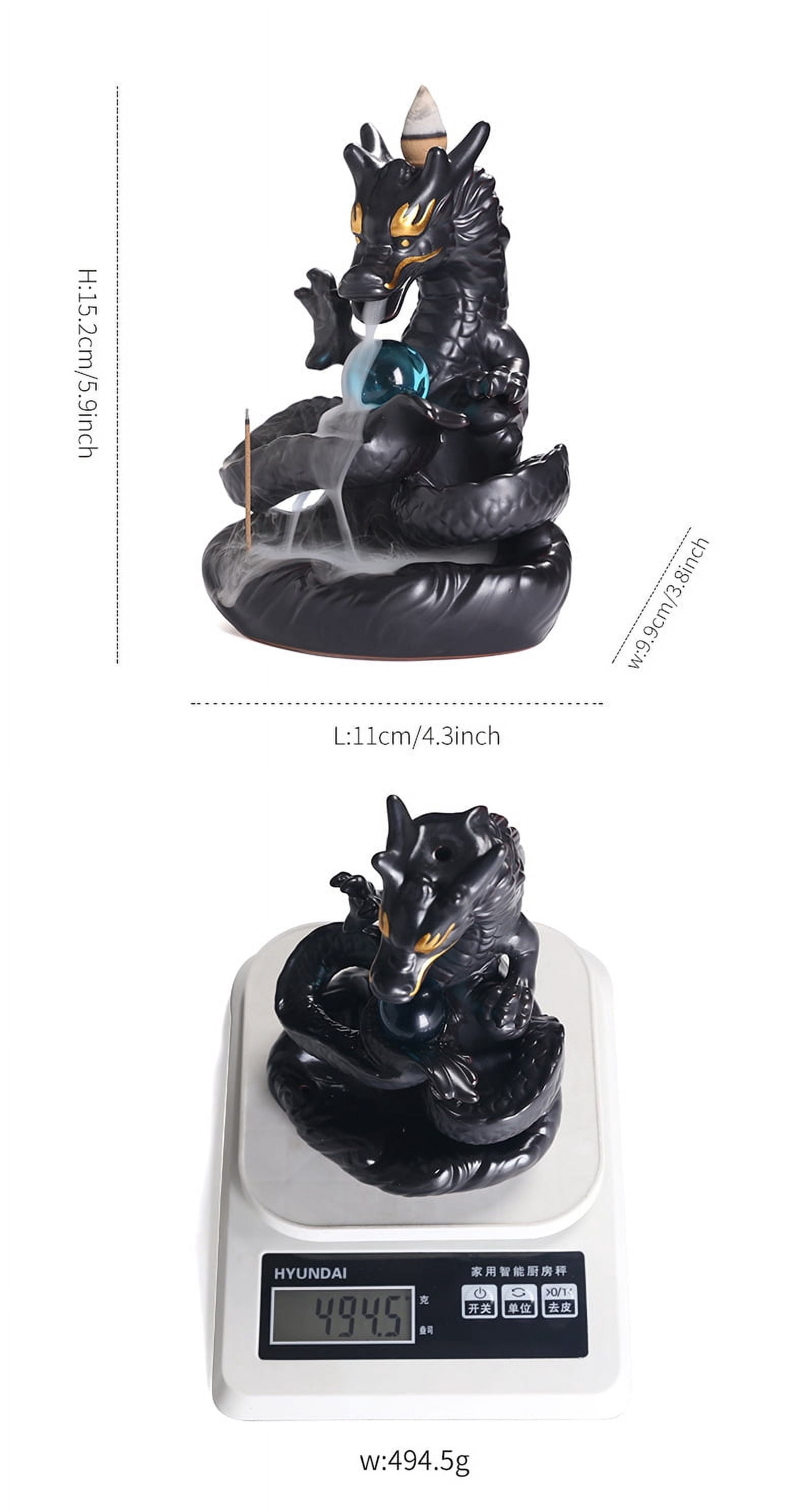 Ceramic Backflow Incense Burner Creative Chinese Dragon Smoke Waterfall Reflow Incense Holder Handicraft Home Decorations