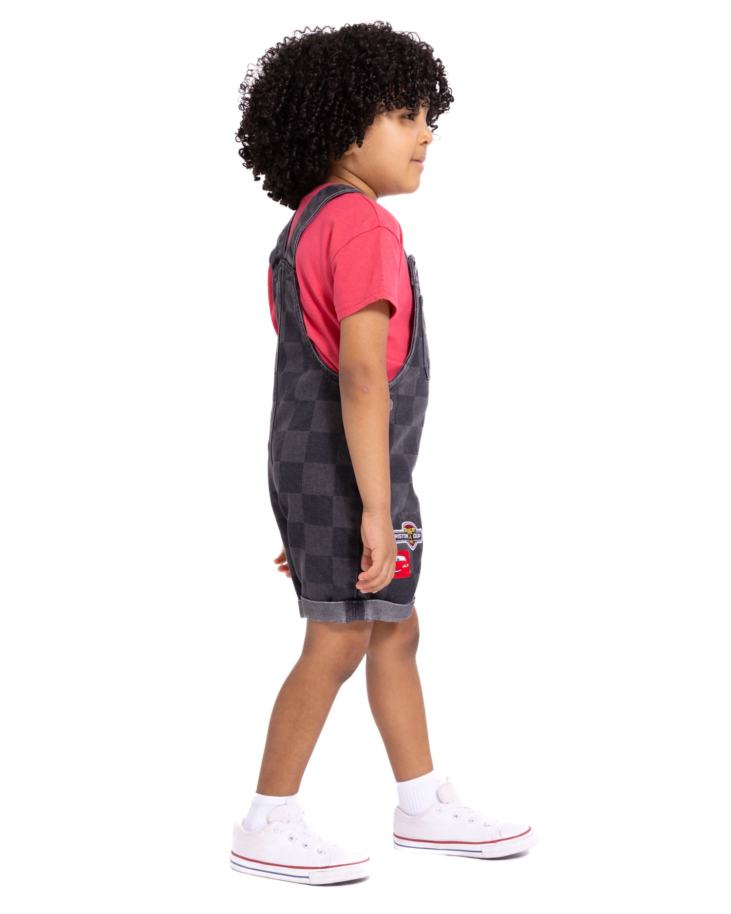 Pixar Cars Toddler Boys T-Shirt and Cotton Shortalls Set, 2 Piece, Sizes 12M-5T