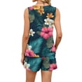 thumbnail image 5 of Iaqnaocc Two Piece Sets for Women Dressy Casual Womens Short Sets Hawaiian Tropic Square Neck Tank Top and Shorts Summer Outfits Lounge Sets for Women Vacation Outfits for Women Green L, 5 of 5