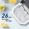 thumbnail image 2 of Simzlife Countertop Ice Maker, Portable Ice Machine with Self-Cleaning, 26Lbs/24H, 9 Ice Cubes Ready in 6 Mins, for Home/Kitchen/Bar, Black, 2 of 7
