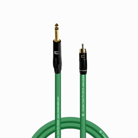 Coluber Cable - 1/4" TS Male to RCA Male - Pro 3-Pin Microphone Connector