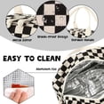 thumbnail image 6 of 2-Pack 10L Corduroy Lunch Tote Bags, 27x22 Inches, Lightweight Lunch Bag Ideal for Camping and Outdoor,black and white grid, 6 of 9
