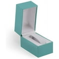 thumbnail image 2 of Teal Blue Leatherette Bangle/Watch Jewelry Box 2.1" x 3.6" x 2.75" for Packaging, Gift Box, Showcase and Tradeshow Display, 2 of 3