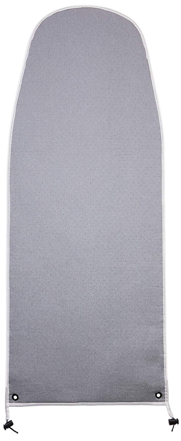 14x42 Heat Resistance Metallic Over-The-Door Ironing Board Cover Durable Thicken Felt Material Padding Elastic Cord Silver