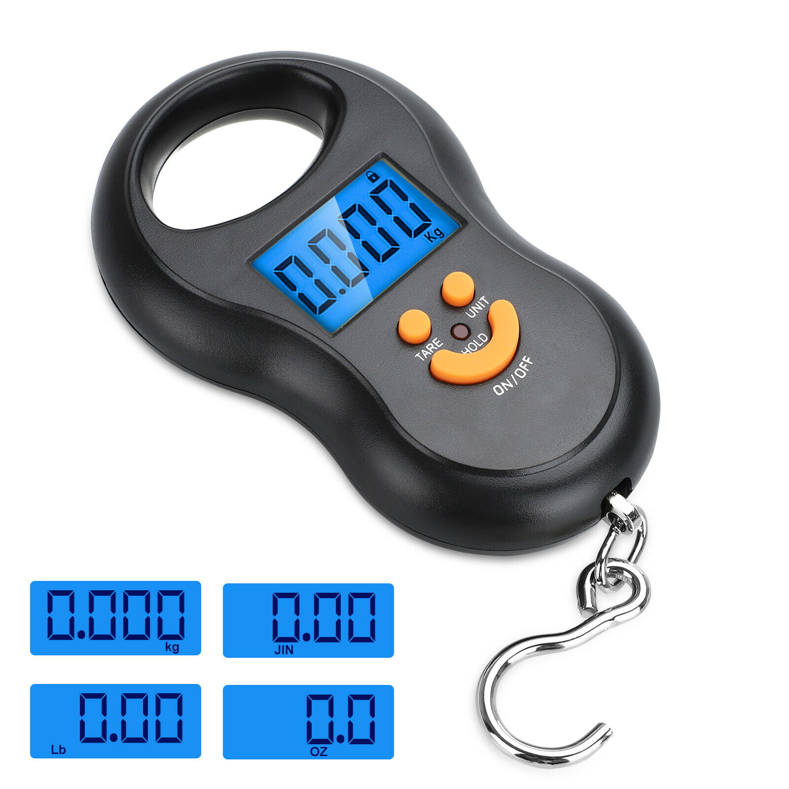 Details about   Digital Fish Scale Postal Hanging Hook Luggage Weight LCD Mini Portable 110 lb 