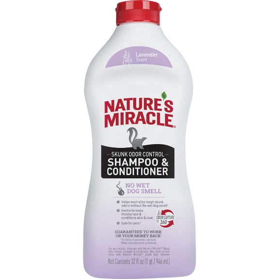 Natures Miracle Skunk Odor Remover 32 Ounces, Odor Neutralizing Formula, Pour - HG-5123