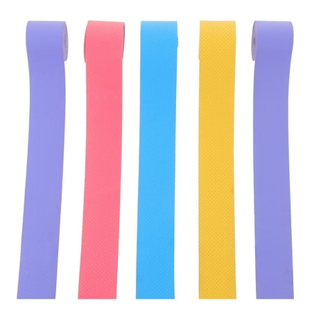 Monyance Fishing Rod Tape 5pcs Colors Fishing Rod Handle Wrap Bike Handle Racket Grip Tape Sweat Absorbing Band Fishing Supplies(Color Randomization)(39.37X0.98X0.08Inches)