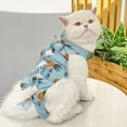 thumbnail image 4 of Cat Neutering Suit – Fruit Print Recovery Jumpsuit, Anti-Lick, Adjustable Post-Surgery Wear, 4 of 8
