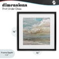 thumbnail image 4 of Stupell Industries Transitional Cloudy Beach Brushstrokes Black Framed Print Under Glass, 16 x 16, by Kim Curinga, 4 of 8