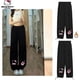 thumbnail image 3 of Sanrio-pantalones de Hello Kitty con dibujos animados de Anime Y2K, pantalones de pierna ancha de felpa, estampado de moda, mallas holgadas de pierna recta para invierno, 3 of 4