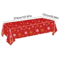 thumbnail image 2 of Christmas Tablecloth, Plastic Tablecloth, Extra Large Waterproof Disposable Table Cover With Christmas Tree Patterns, Multicolor Party Decoration For Catering And Outdoor Use, 2 of 7