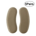 thumbnail image 1 of 5 pares de empuñaduras de talón autoadhesivas esponja suave protector para el cuidado de los pies plantilla forro talón zapatos almohadillas traseras (café）, 1 of 6