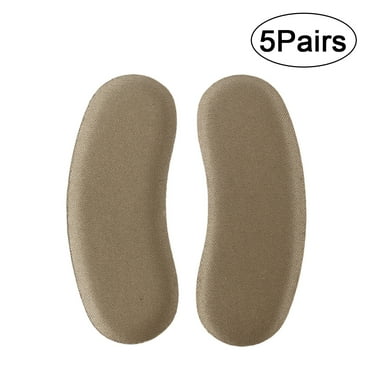 Tersarium 5 Pairs Heel Grips Self Adhesive Sponge Foot Care Protector Insole Liner Heel Shoes Back Pads (Coffee）