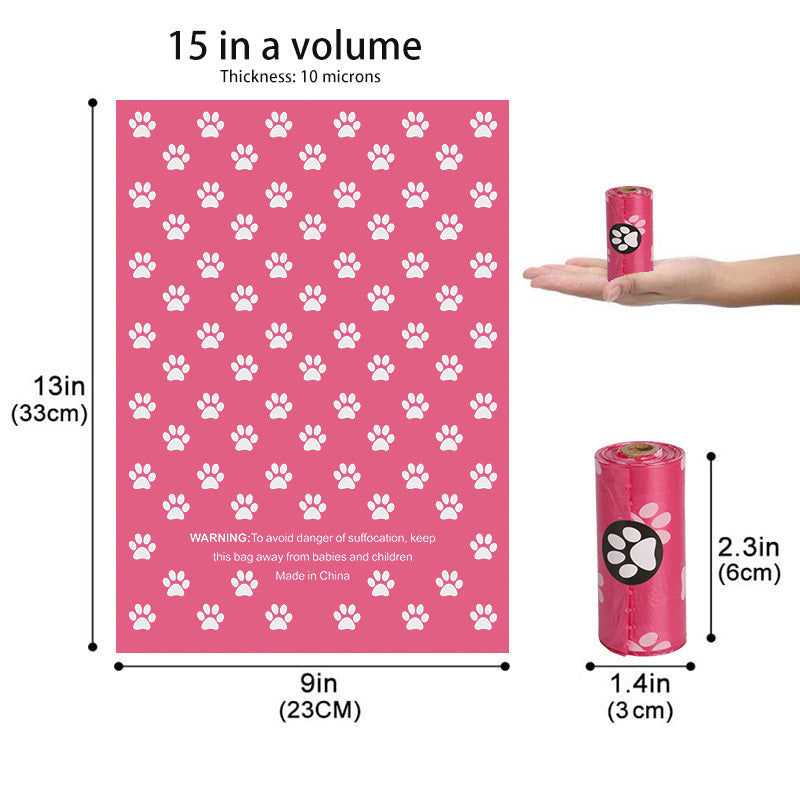 Degradable Paw Print Pet Poop Bag, Doggie Poop Bags, Dog Waste Bags