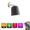 thumbnail image 1 of FSLiving Battery Operated Wall Sconces Wireless Black Metal Wall Lamp Modern Adjustable Angle Design E26 Base LED Nightstand Wall Light Fixtures for Corner Loft Corrider Entrance - 1 Light, 1 of 7