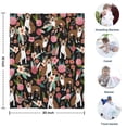 thumbnail image 4 of Boston Terrier Dog with Pioneer Flower Blanket,Comfortable Soft Lamb Wool Throw Blanket,All Season,Warm Lightweight Blankets for Sofa Bed Couch Living Room Chair,30"x40", 4 of 4