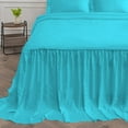 thumbnail image 6 of DNG Creations 4-Piece Long Ruffle Sheet Set 26-Inch Deep Pocket (Solid Turquoise - Full), 6 of 7