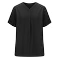 thumbnail image 4 of JMKQLZ Chemise Ample à Manches Courtes et Col en V pour Femmes, 4 of 6