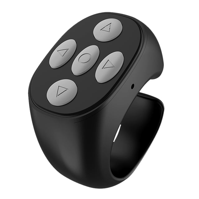 Vwrxbz Bluetooth Ring Remote Control Finger Scroller Short Video Page Turner Selfie Camera Shutter 48h Battery